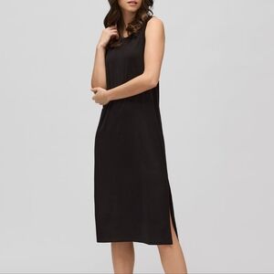 Unbound Merino Black Travel Dress Midi Tank
